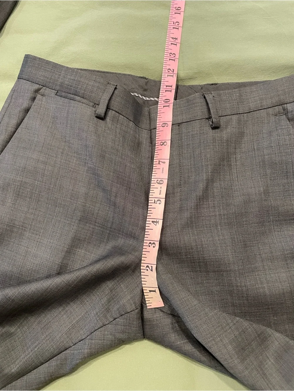 Express 38R Fitted Photographer Suit 32x30 Wool Blend Gray Two Button